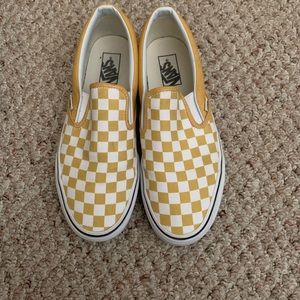 Yellow Checkered Vans